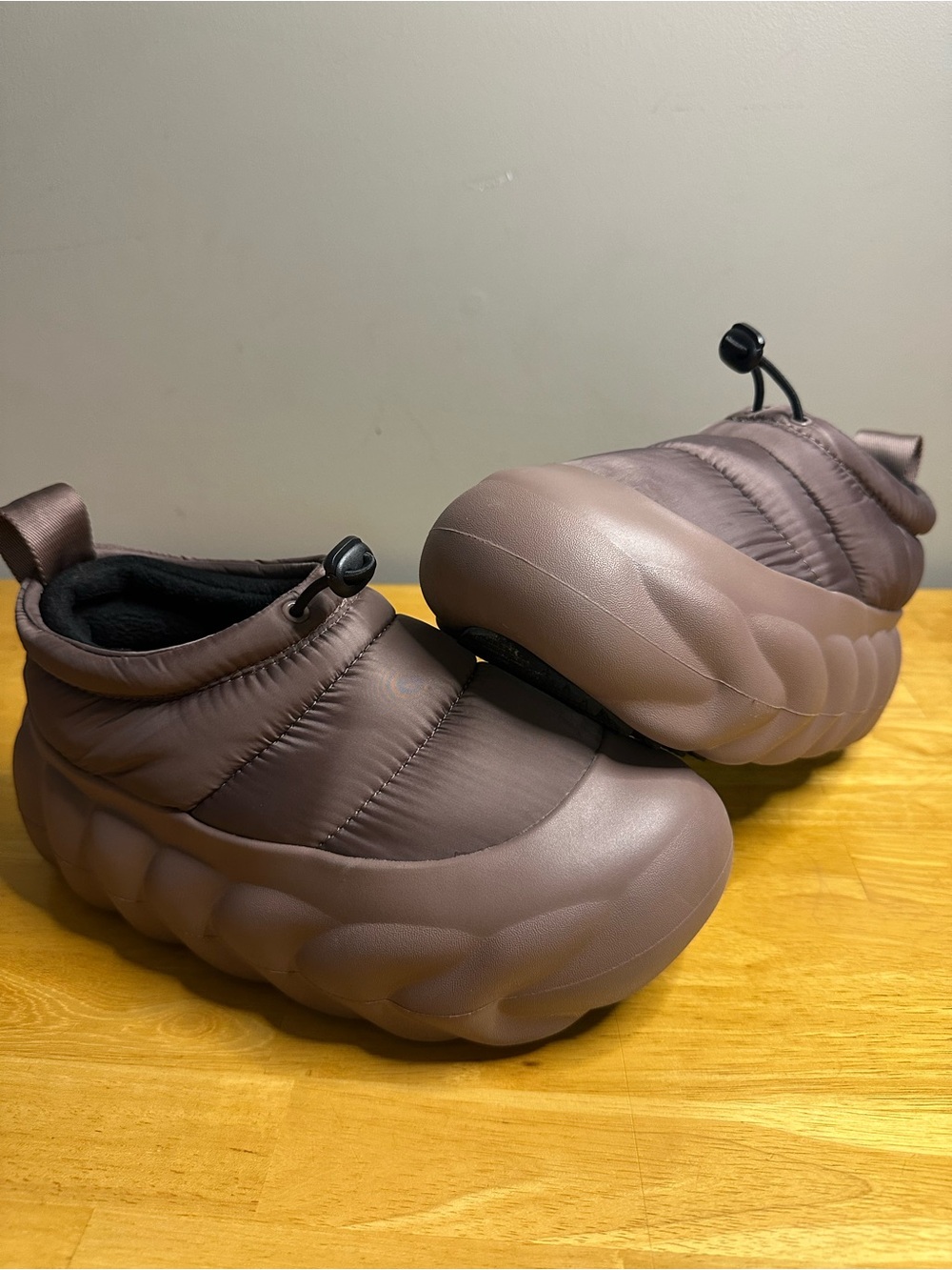 Crocs Overpuff Shorty Slip-On Shoes Truffle Taupe Brown Women’s Size 7